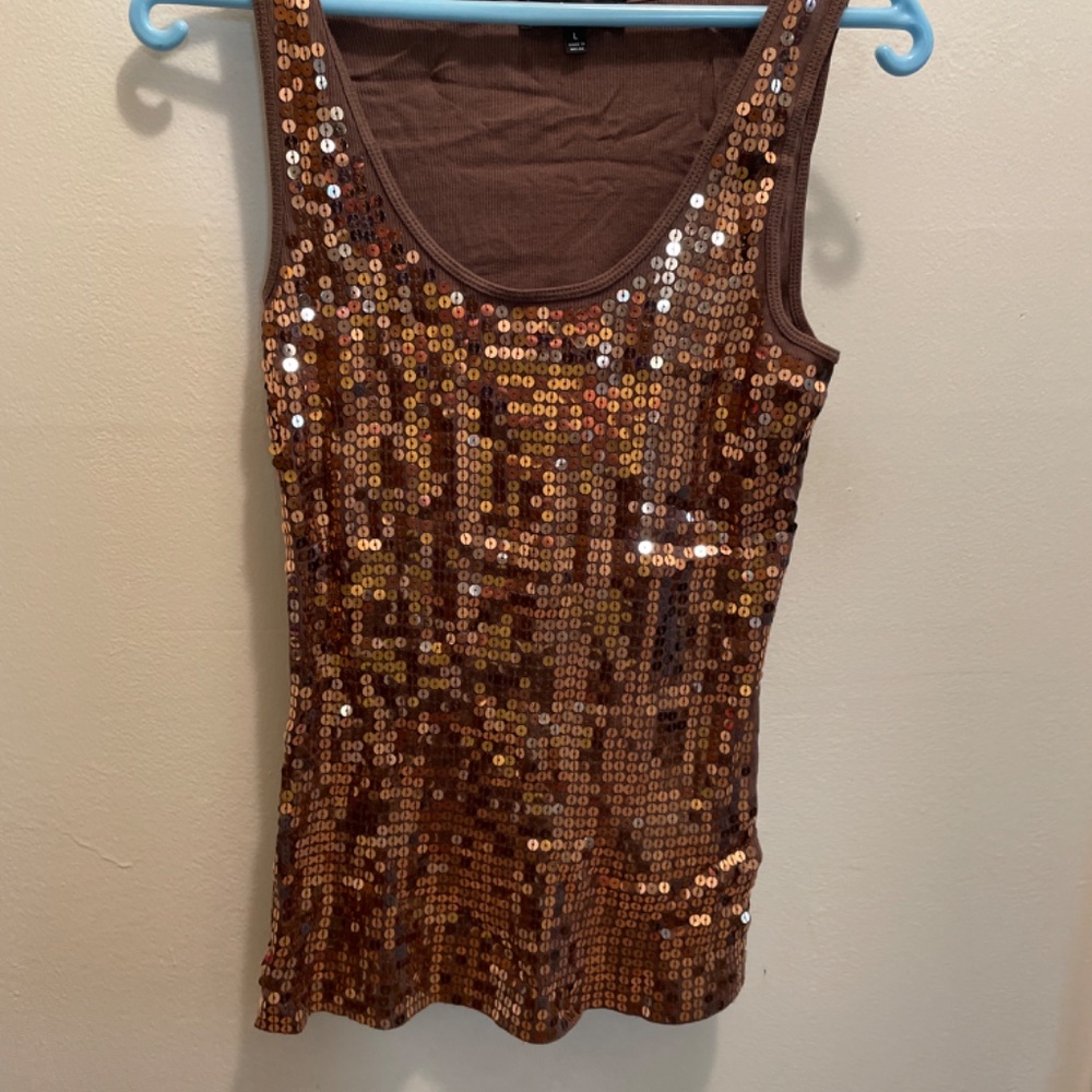 Express size L sequined tank top-LN-vintage - Picture 2 of 6
